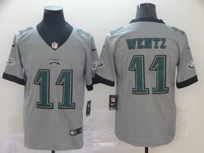 Nike Eagles 11 Carson Wentz Silver Inverted Legend Limited Jersey,We sell and wholesale Nike Eagles 11 Carson Wentz Silver Inverted Legend Limited Jersey on line form chian!